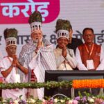 PM Narendra Modi with members from Ramnami Samaj on 01 November 2025